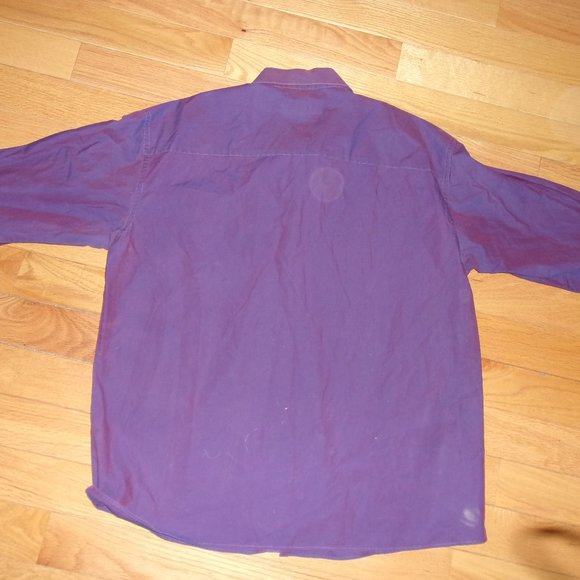 KENNETH COLE REACTION MENS BUTTON UP SHIRT PURPLE - Picture 2 of 4